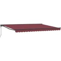 vidaXL Cadre d'auvent rouge bordeaux 450 x 300 cm