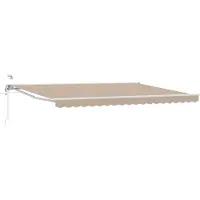 vidaXL Auvent Rétractable Électrique Beige 4 × 3,5 M