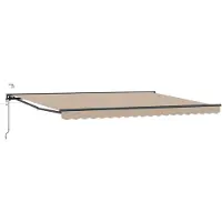 vidaXL Auvent électrique rétractable , beige et anthracite, 4 × 3,5 m