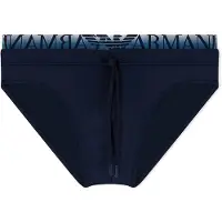 Emporio Armani pour homme. EM000582_AF20432 Slip de bain avec bande logo marine (S), Beachwear, Polyamide