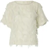 Selected Chemisier 'SLFMyline' blanc cassé