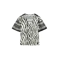 Vero Moda Chemisier 'VMKAMILLE' noir / blanc