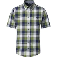Casa Moda Casual Fit Chemise vert, A carreaux