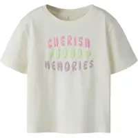 Name it T-Shirt 'NMFHENISA' crème / citron vert / violet / rose