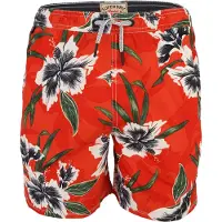 Superdry pour homme. M3010264A Maillot de bain rouge imprimé hawaïen 16 (S), Beachwear, Polister recyclé