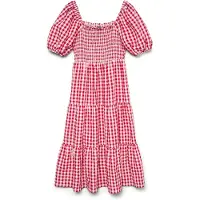 Vero Moda Robe 'VMCarrie' rouge / blanc
