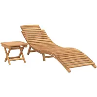 vidaXL Transat 2 pièces Marron 198 x 55 x 58,5 cm Bois de teck massif