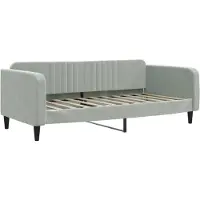 vidaXL Lit de jour gris clair 100 x 190 cm, velours
