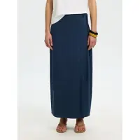 Selected Portefeuille Jupe Longue Femme Bleu 44