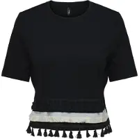 ONLY T-shirt noir / blanc naturel