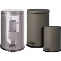 Excellent houseware Pedal Bin Set 20L & 5L Bronze