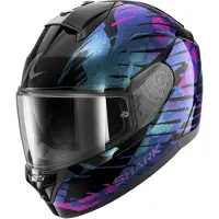 Shark Ridill 2 Reptaia, casque intégral ,Noir/Mauve/Vert/Fuchsia ,S