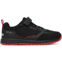 HUGO Baskets enfant en similicuir et mesh