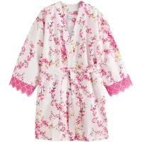 Ted Baker Robe de chambre kiwi / vert gazon / rose / blanc