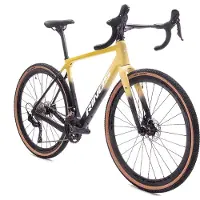 RINOS Vélo de Gravel en fibre de carbone Sandman 4.0 Shimano GRX400 Noir/Jaune S (52cm)