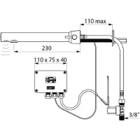 Delabie W.MBatt.BINOPTIC MIX Hw.-Mont.110 G3/8B ligne fixe 230/12V Transformateur