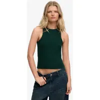 Superdry Femme Débardeur Racer Essential Logo Green Taille: 38