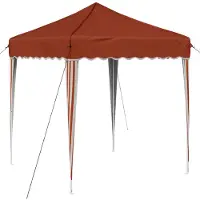 vidaXL Tente de réception pliable 195 x 195 x 245 cm, couleur terre cuite, tissu Oxford