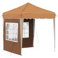 vidaXL Tente de réception pliable 195 x 195 x 245 cm, tissu Oxford beige