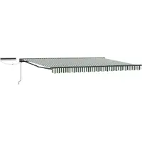 vidaXL Store électrique rétractable vert, blanc, anthracite 5 x 3 m