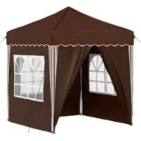vidaXL Tente de réception pliable 195 x 195 x 245 cm, tissu Oxford marron