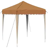 vidaXL Tente de réception pliable 195 x 195 x 245 cm, tissu Oxford beige