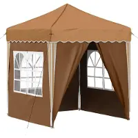 vidaXL Tente de réception pliable 195 x 195 x 245 cm, tissu Oxford beige