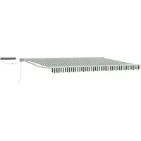 vidaXL Store électrique rétractable vert et blanc 4 x 3 m
