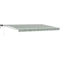 vidaXL Armature de store manuelle avec LED vertes et blanches 5 x 3 m
