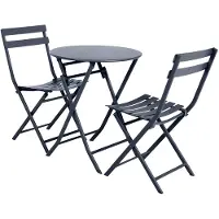 Hespéride Greensboro Table de jardin ronde - Graphite