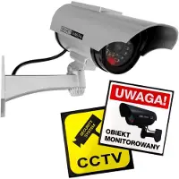 Macleans Caméra factice LED Caméra de surveillance factice Système d'alarme CCTV Camera Solar