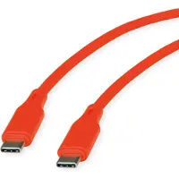 Roline USB 2.0 Kabel C-C ST/ST Silikon 60W Orange - Kabel - Digital/Daten