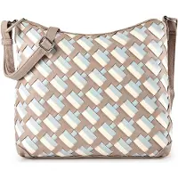 Tom Tailor Sac à bandoulière 'Devie' bleu clair / taupe / blanc
