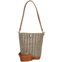 Lacoste sac à épaule bandoulière sac à épaule Summer Pack Bucket Bag Natural Noir Tan marron clair