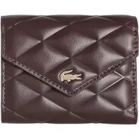 Lacoste porte-monnaie Crocodelle Compact Wallet Winetasting violet foncé