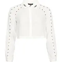 KOI T-shirt manches longues Anime de - Wisp Cropped Long-Sleeve Shirt - White - XS - XXL - pour Femme - blanc - Taille XL