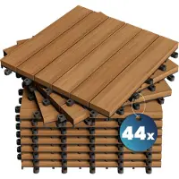 Casaria Dalle en bois d'acacia, lot de 44 30x30cm