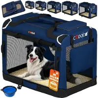 Cadoca Sac de transport pour chien bleu XL 82x56x58cm pliable