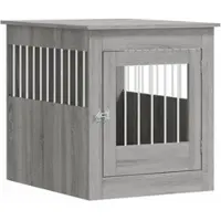 vidaXL Cage pour chien style meuble gris Sonoma 64,5x80x71 cm Bois composite