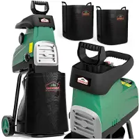 Gardebruk Broyeur de végétaux électrique 3075W avec 2x sac 60L