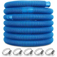Monzana Tuyau de piscine flexible Bleu Ø38mm x 14m