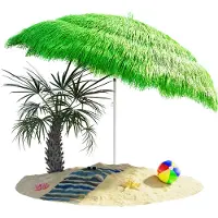 Kingsleeve Parasol inclinable Hawaii 195 cm vert Parasol de plage Ø 160 cm réglable Jardin terrasse extérieur