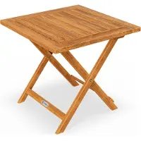 Casaria Table d'appoint de jardin 46x46cm pliable en bois d'acacia