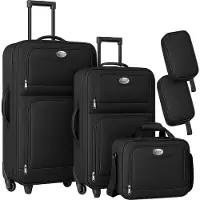Monzana Ensemble de Valises 5 pcs Noir