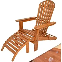 Casaria Chaise Adirondack en bois d'acacia siège jardin