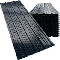 Gardebruk Kit de 24 tôles trapézoïdales anthracite 129x46cm pré-percées