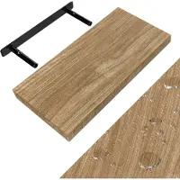 Casaria Etagère murale flottante 50cm + fixation - chêne