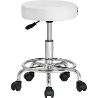 Casaria Tabouret de Bureau - Tabouret à roulettes de travail - Pivotant et réglable