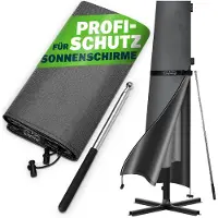Kingsleeve Housse de parasol anthracite Ø350cm imperméable