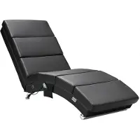 Casaria Chaise relaxation noire London massage et chauffage